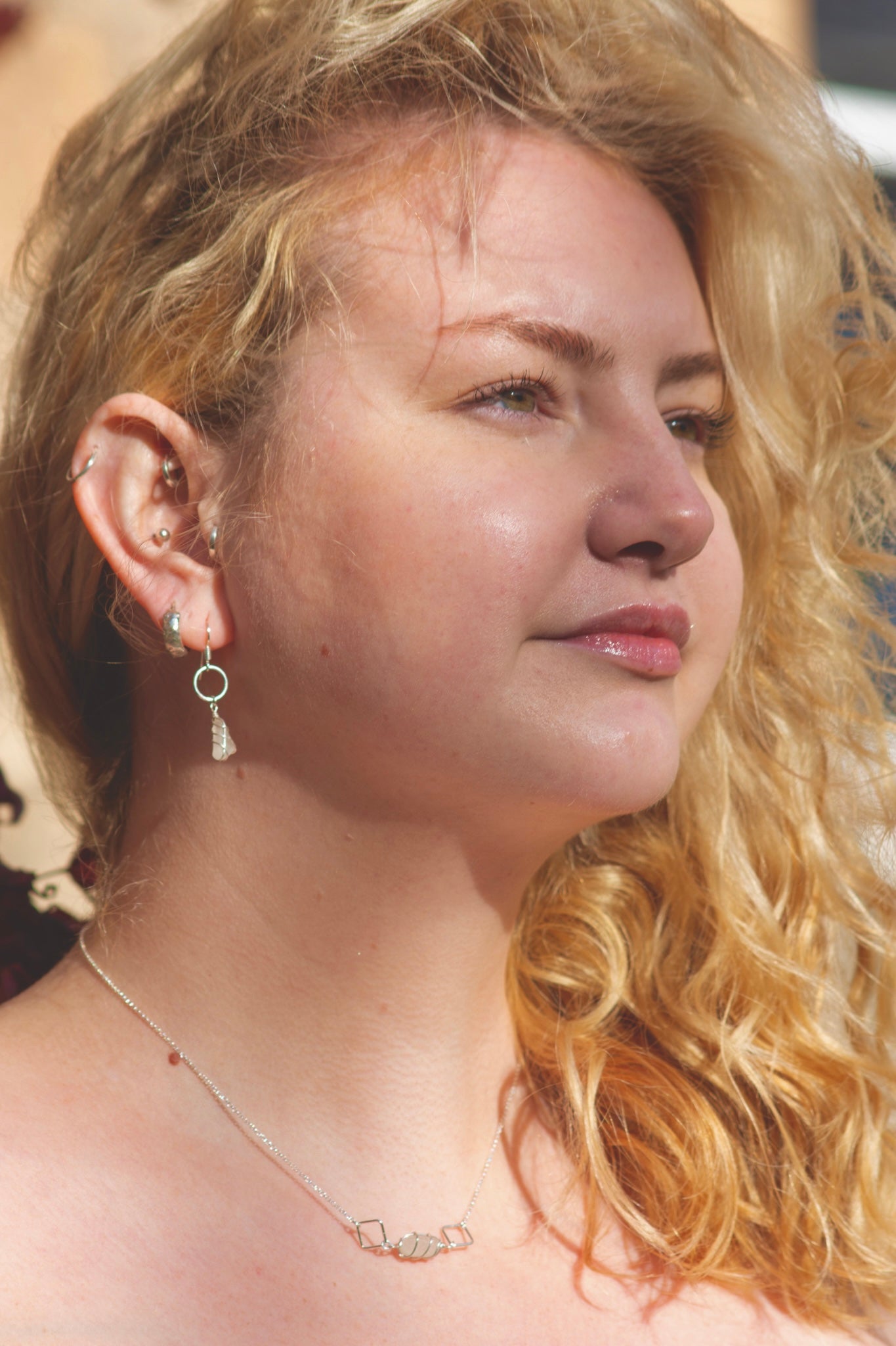 Xanthe Necklace in Sterling Silver & White