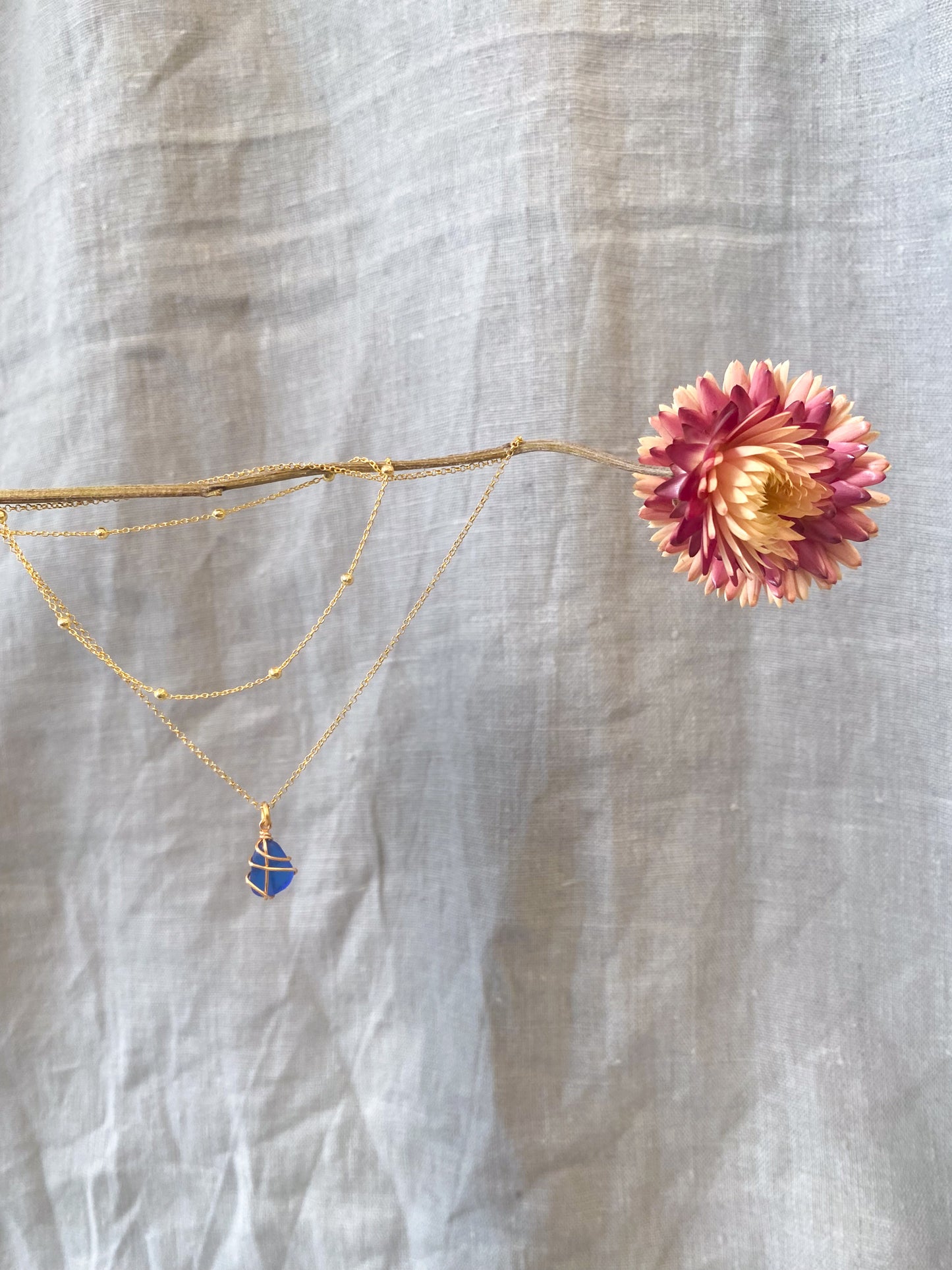 Eleanor Double in Gold & Cobalt Blue