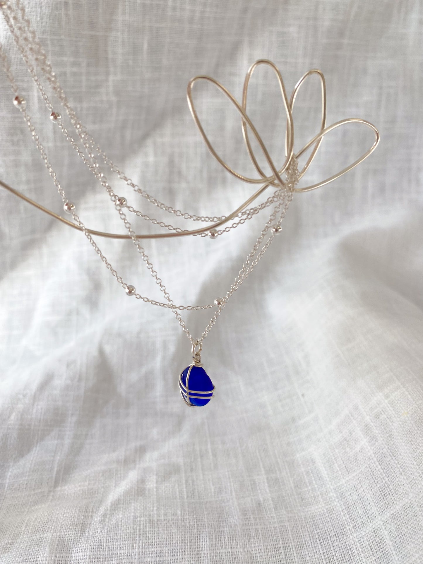 Eleanor Double in Silver & Cobalt Blue