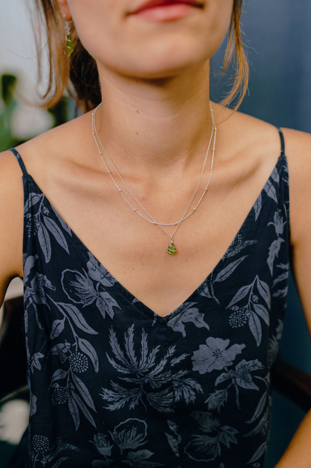 Eleanor Double in Silver & Bright Green
