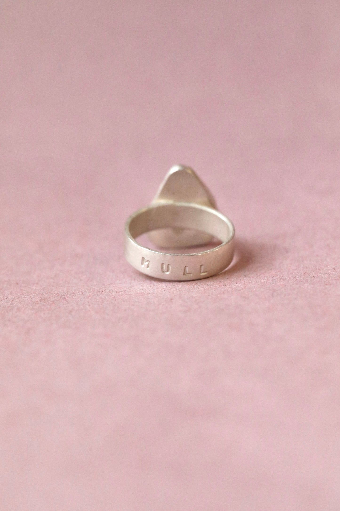 MULL Cobalt pattern & silver ring - Size N 1/2