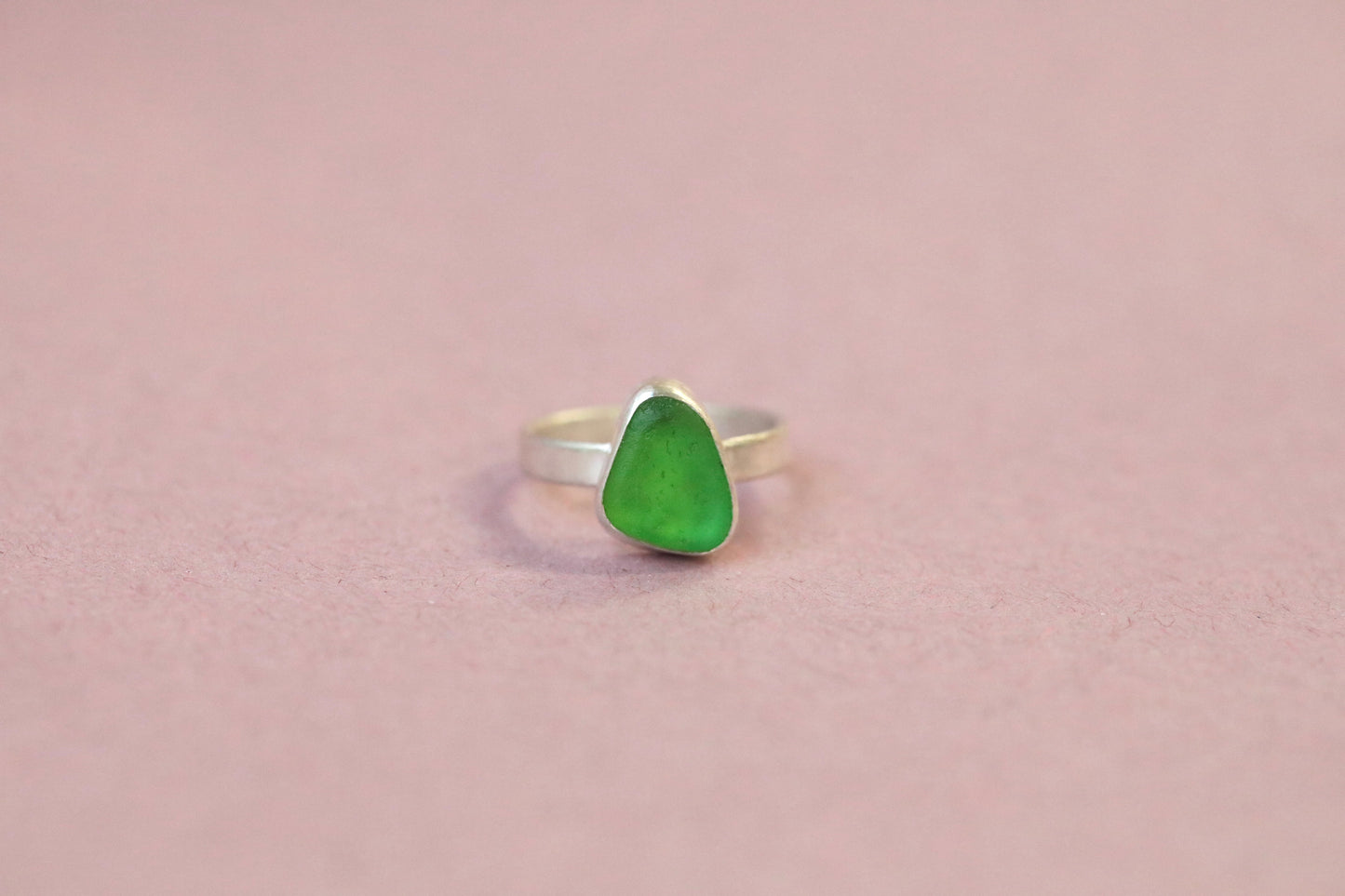 MULL Bright green & silver ring - L