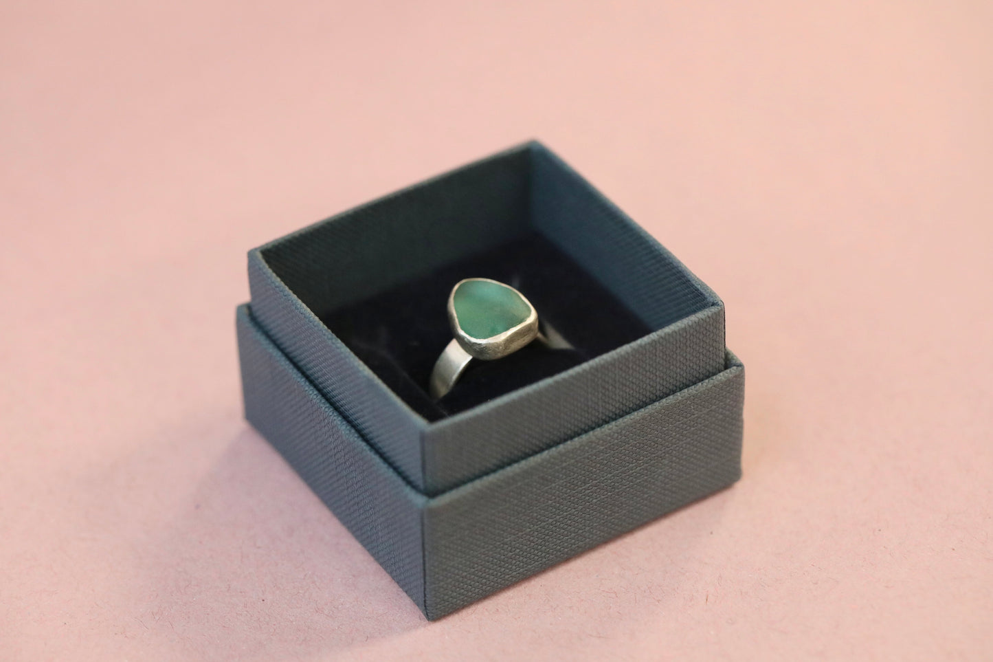 MULL Teal & silver ring - N