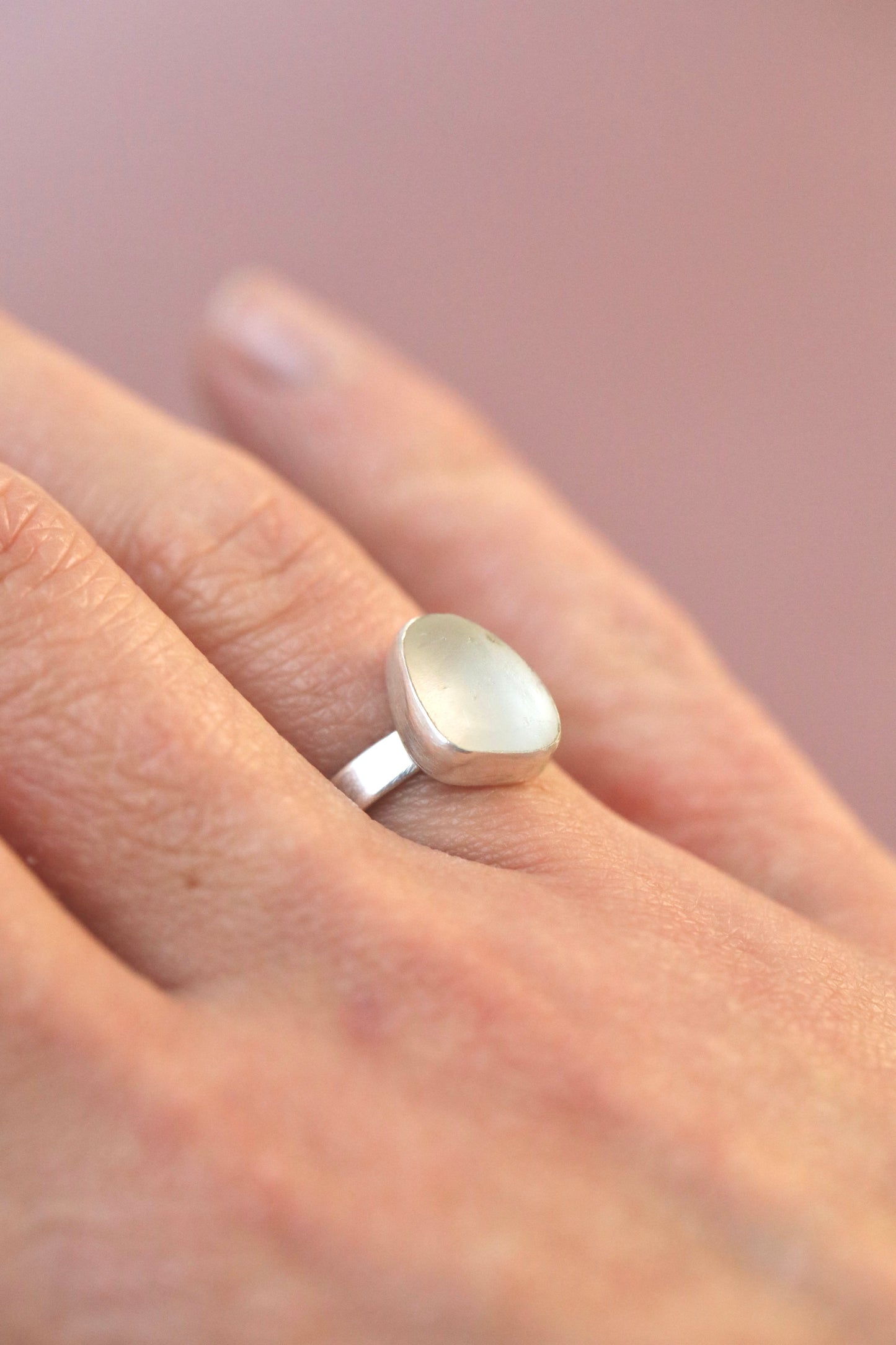 MULL White & silver ring - K 1/2