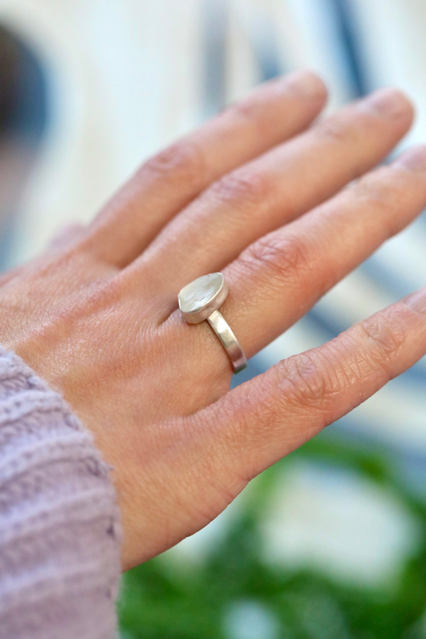 MULL White & silver ring - K 1/2
