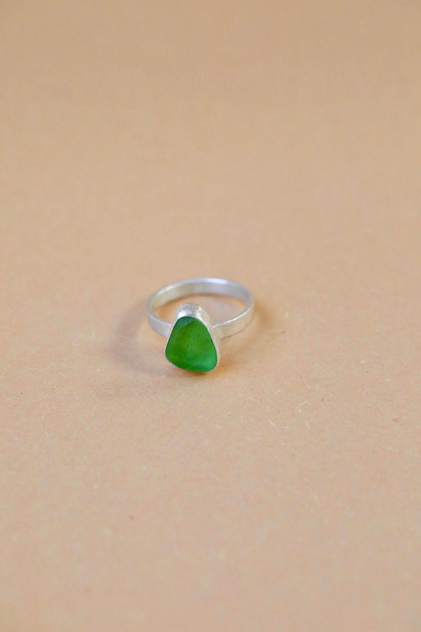 MULL Bright green & silver ring - L