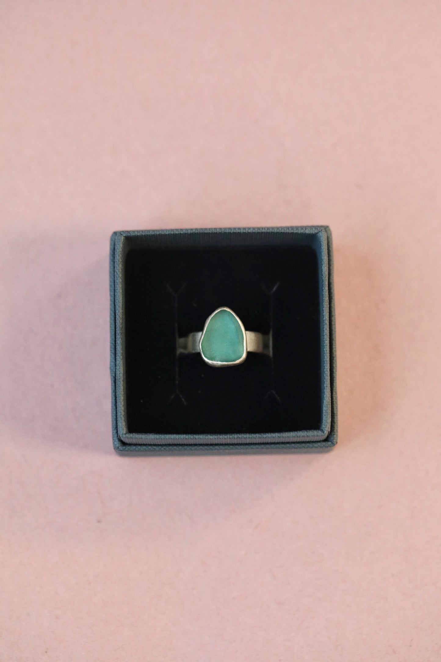 MULL Teal & silver ring - N