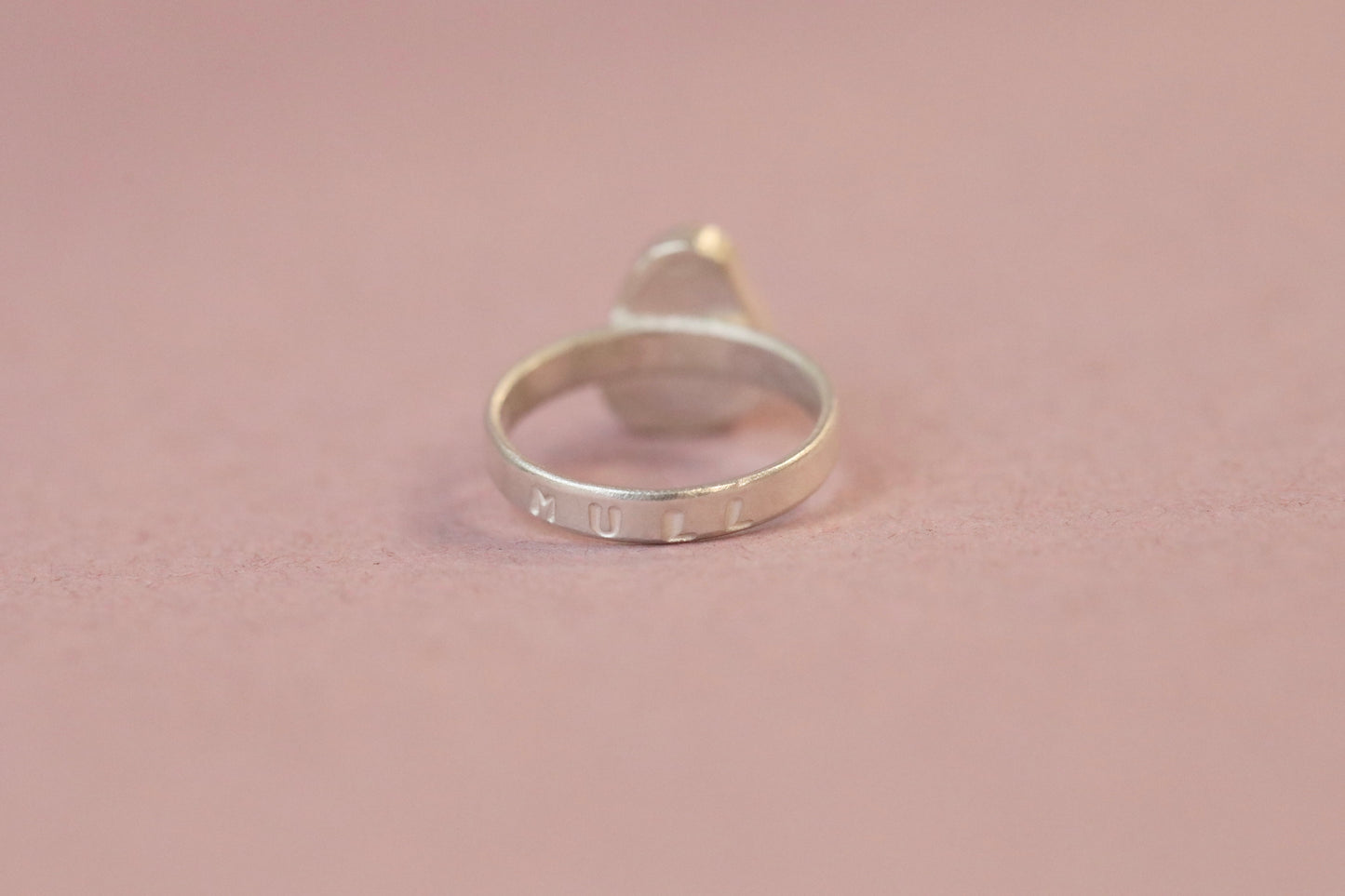 MULL Bright green & silver ring - L