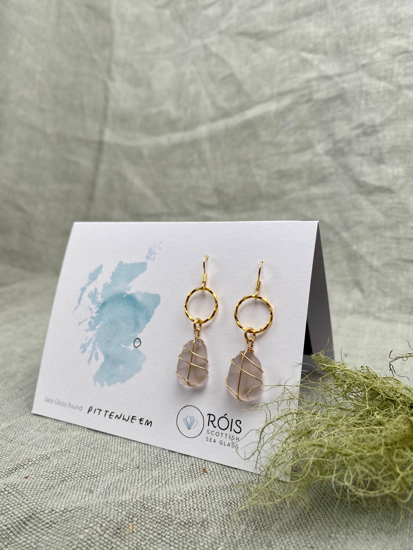 PITTENWEEM ~ Lilac & gold filled twist hoops