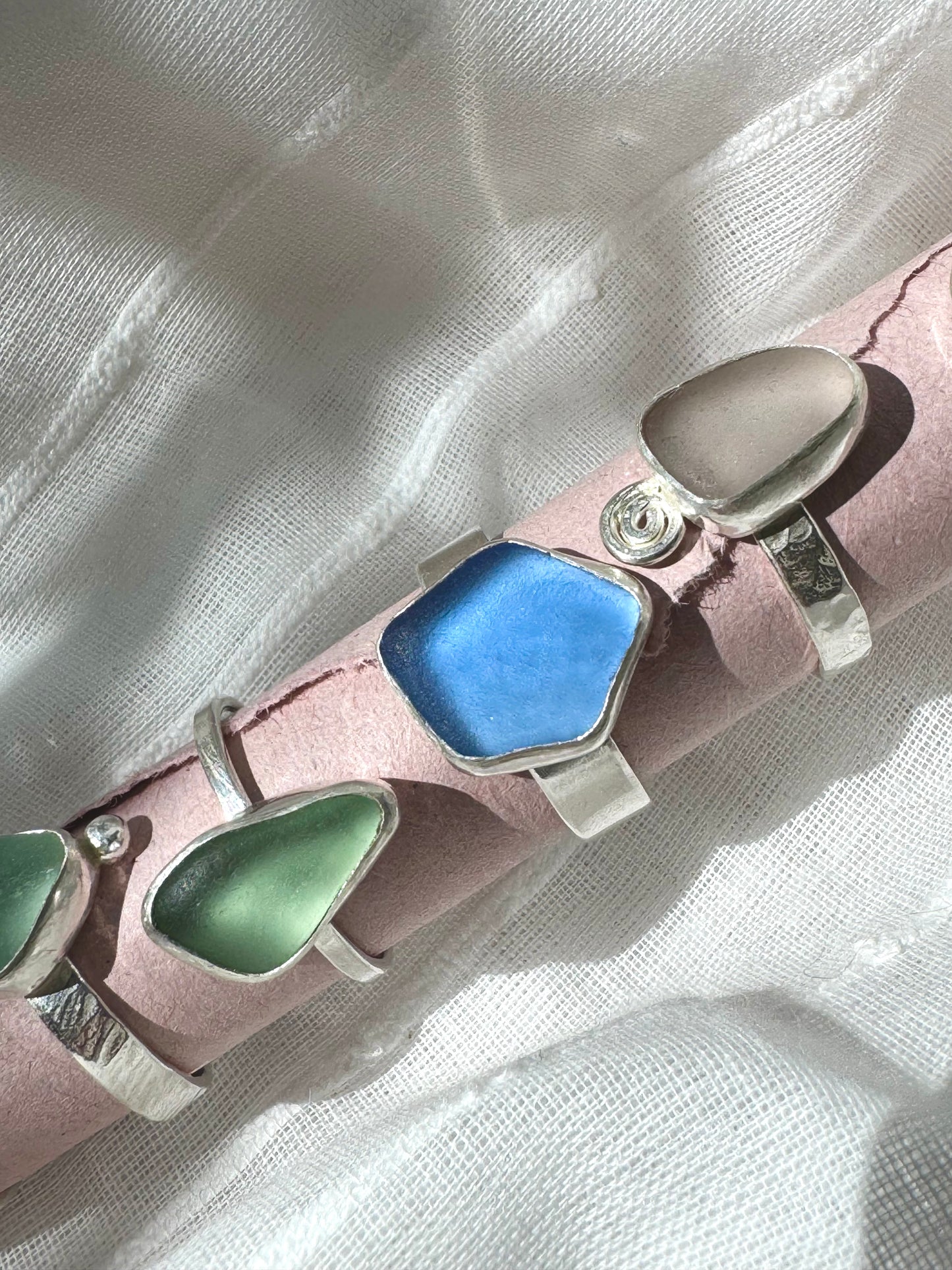 KINTYRE Cornflower silver ring - size P