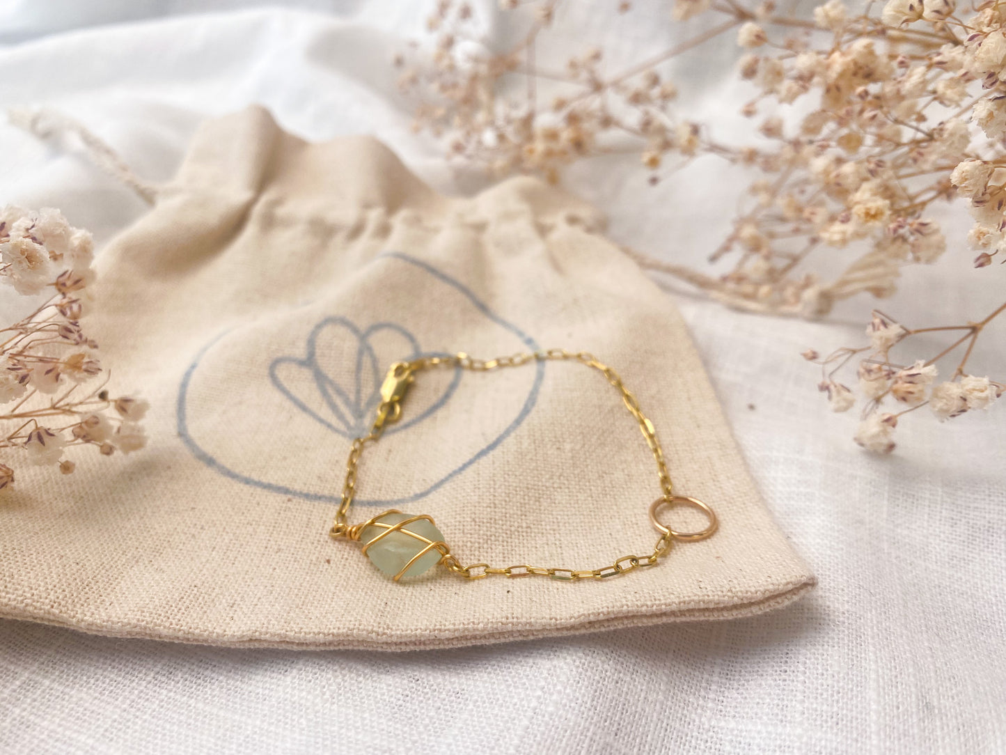 Eilidh Bracelet in Gold & Light Blue