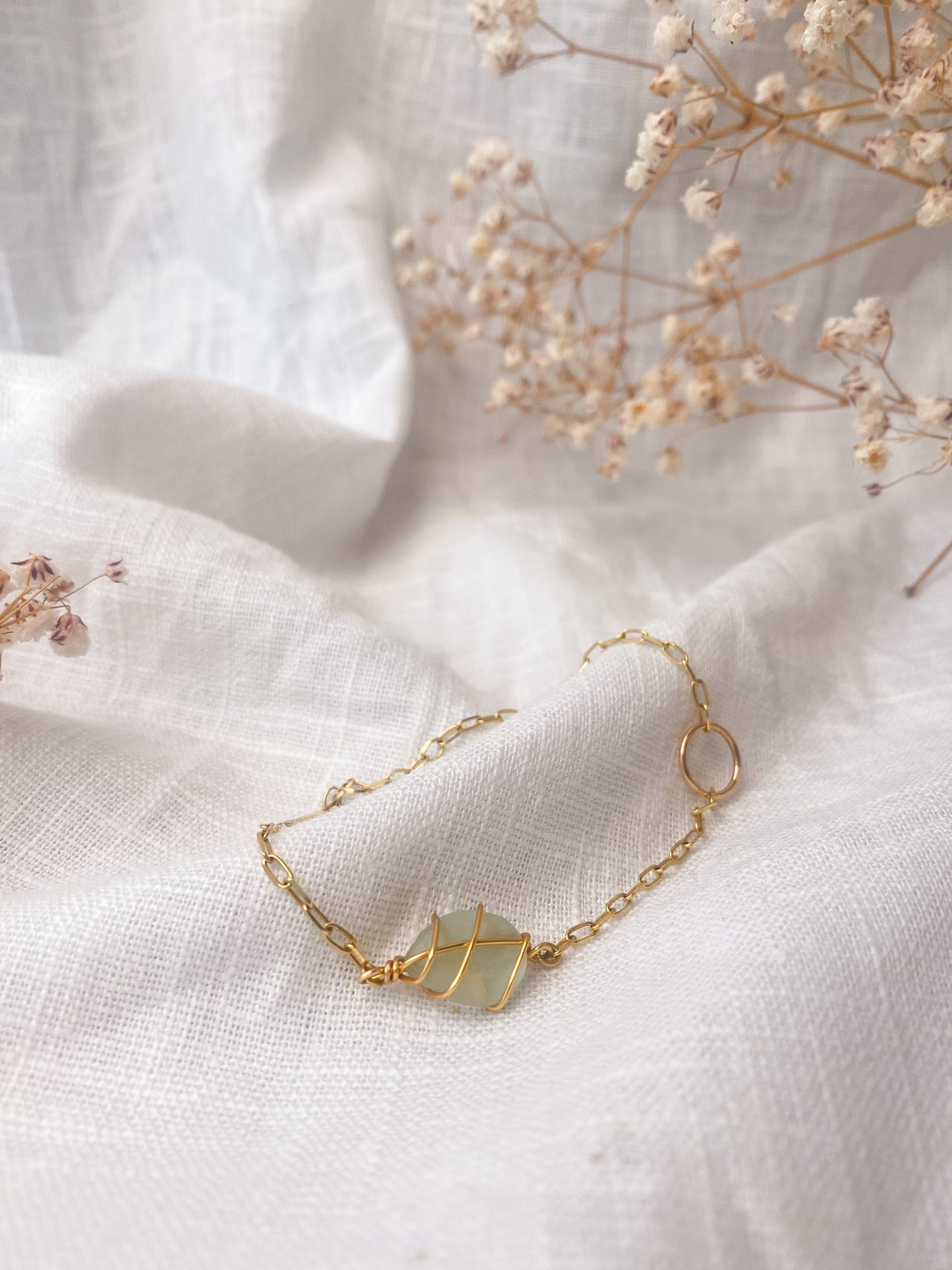 Eilidh Bracelet in Gold & Light Blue
