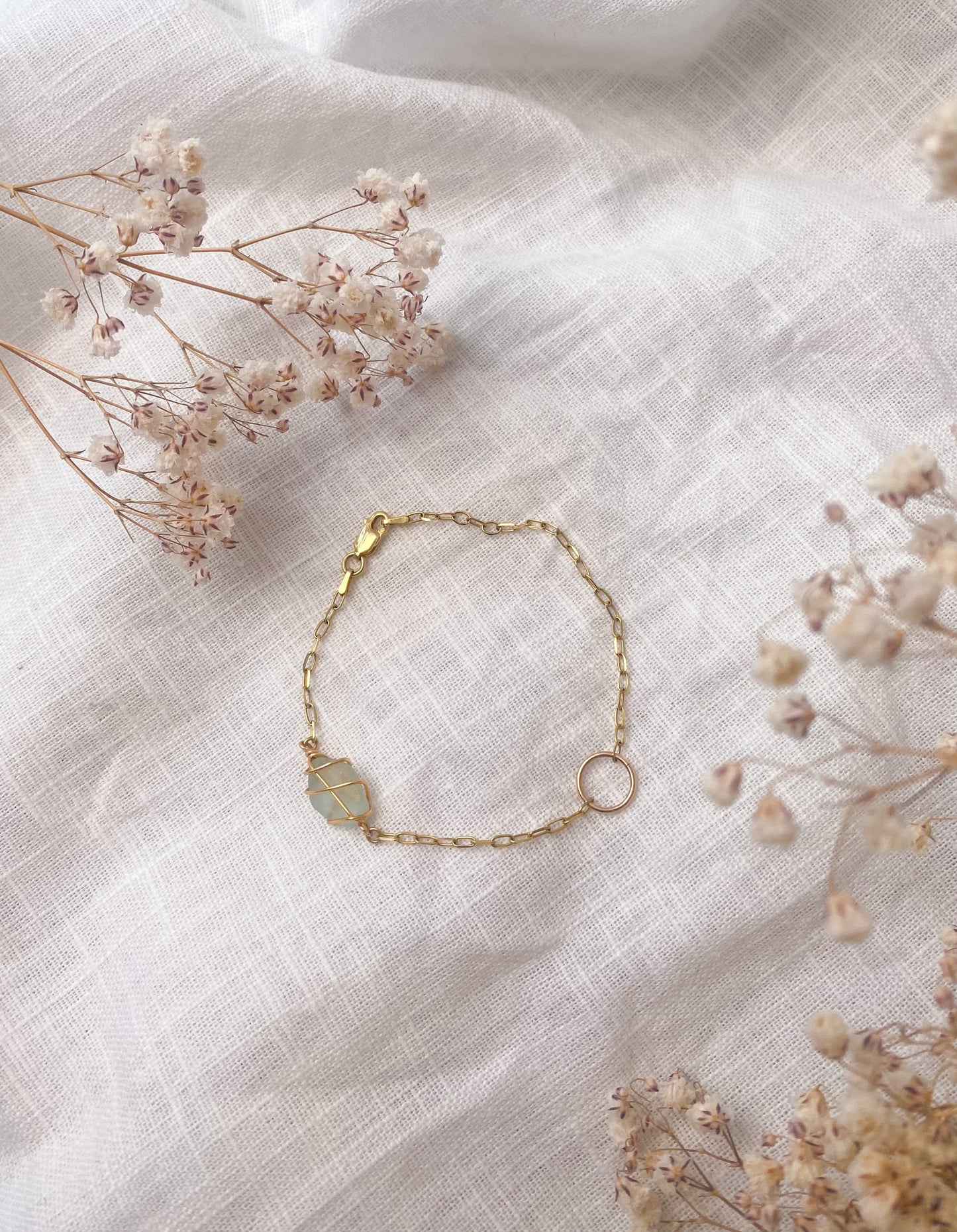 Eilidh Bracelet in Gold & Light Blue