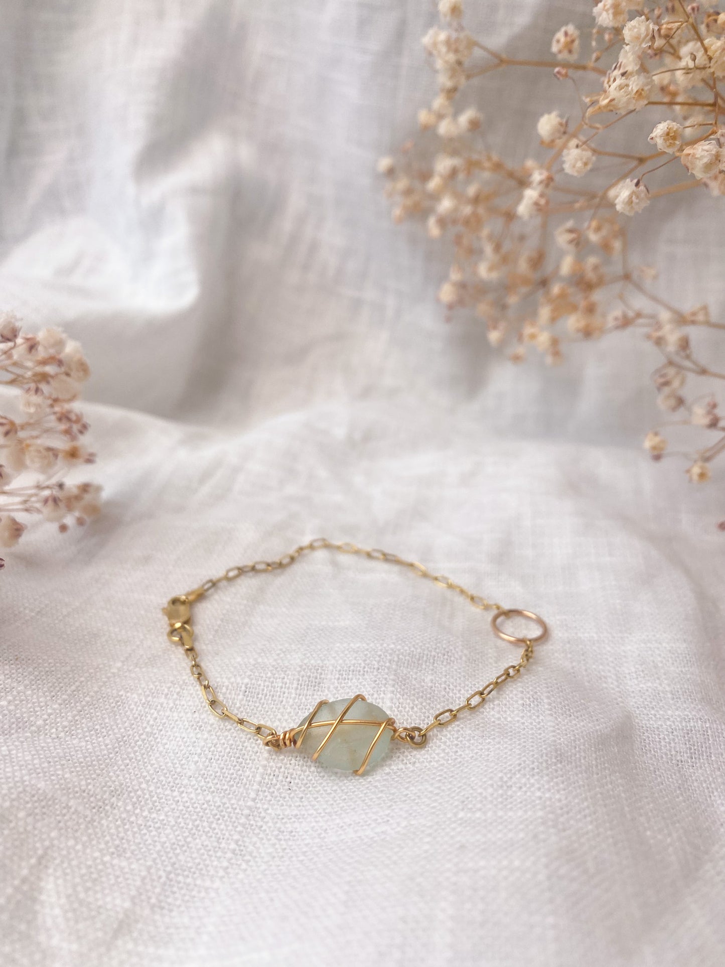 Eilidh Bracelet in Gold & Light Blue