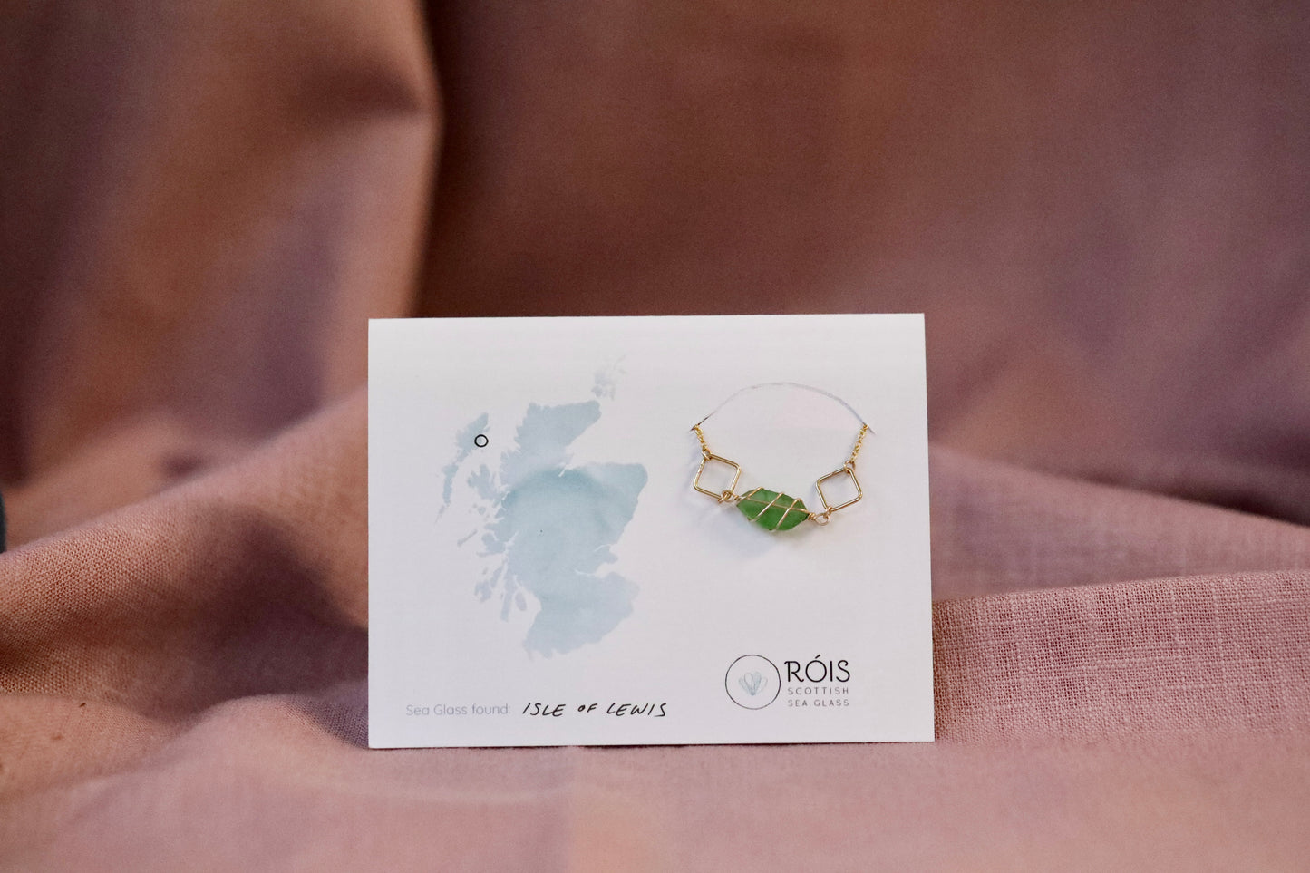 Xanthe Necklace in Gold Vermeil & Bright Green