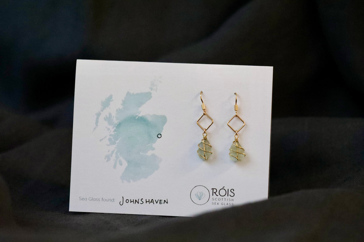 Xanthe Earrings in Gold & Light Blue