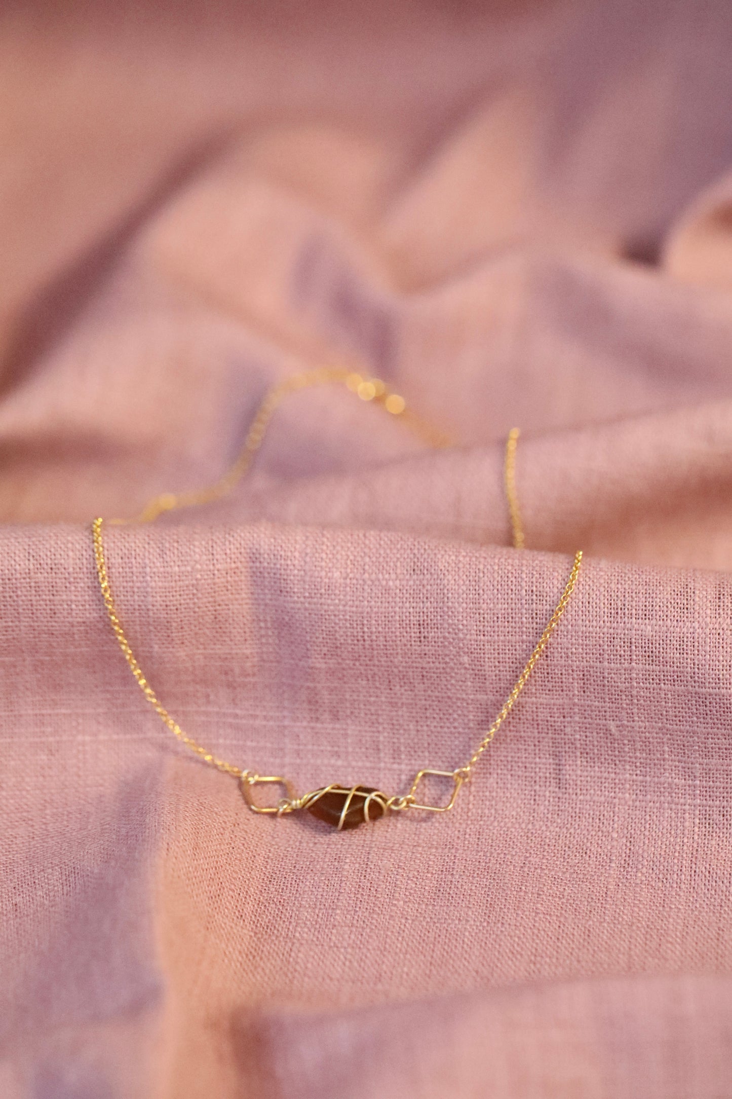 Xanthe Necklace in Gold Vermeil & Amber