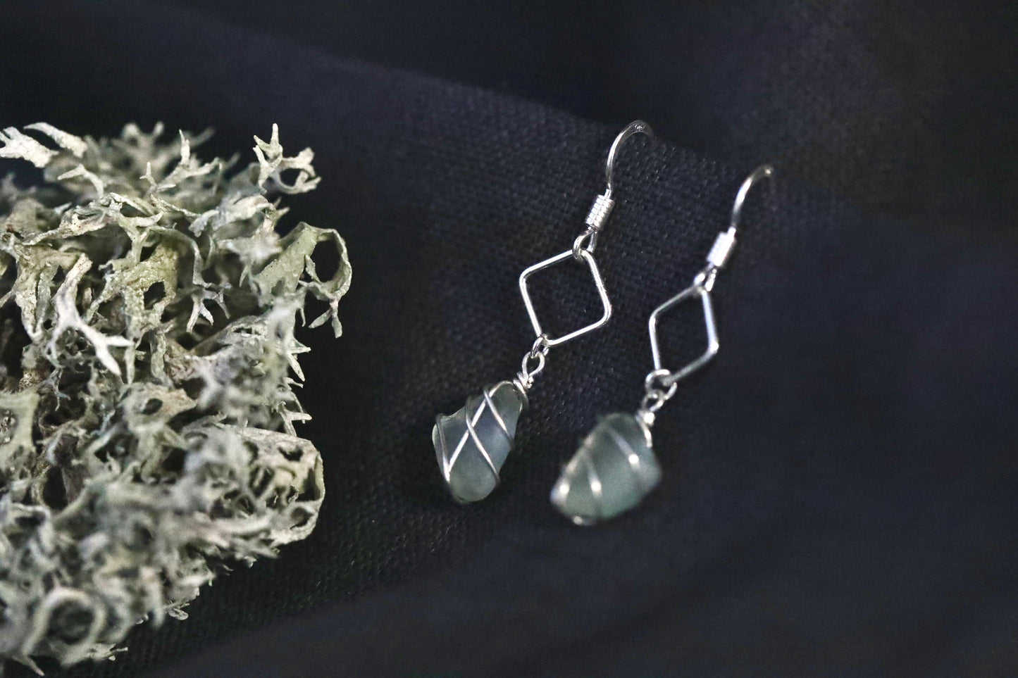 Xanthe Earrings in Silver & Light Blue
