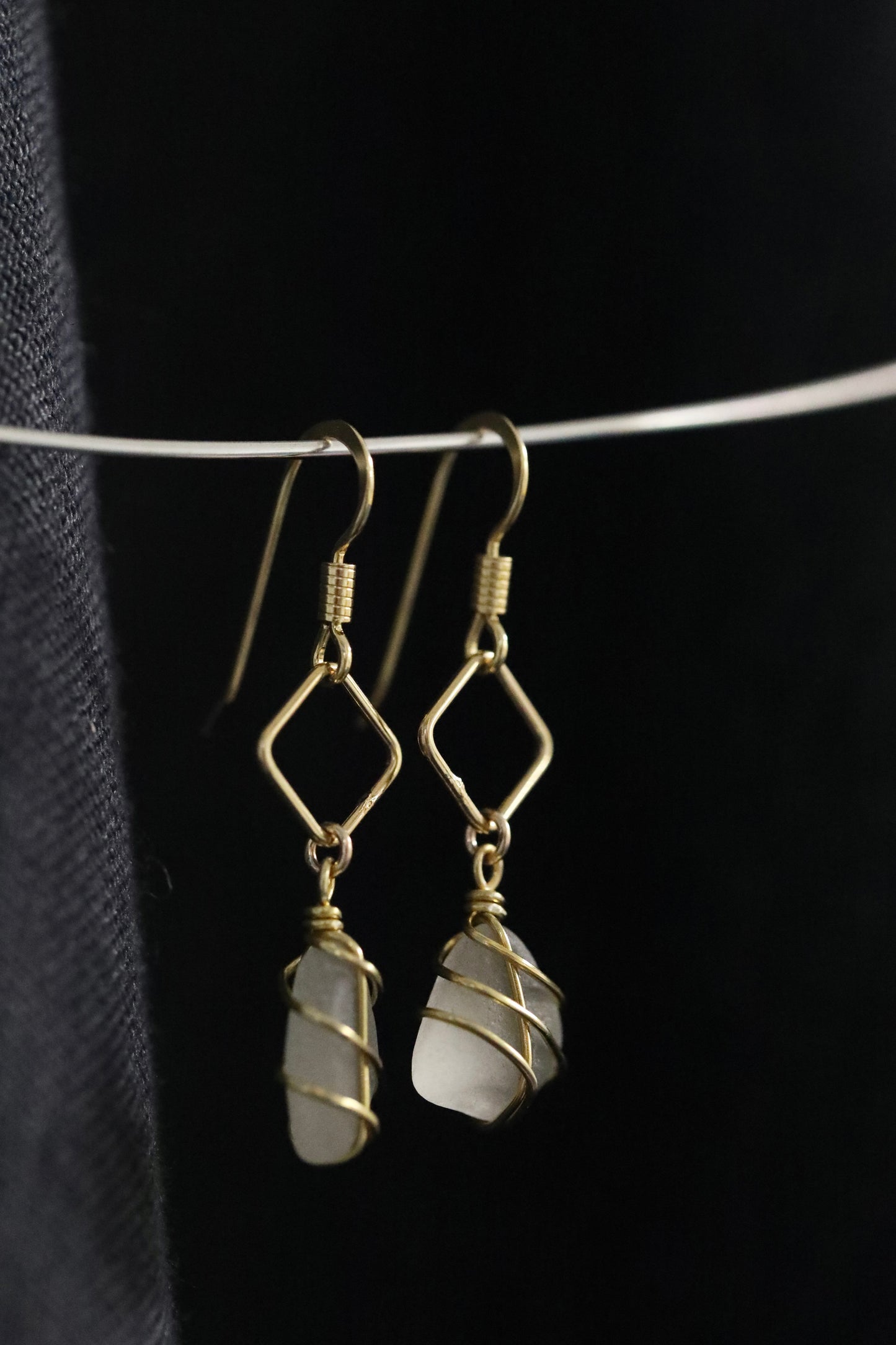 Xanthe Earrings in Gold Vermeil & White