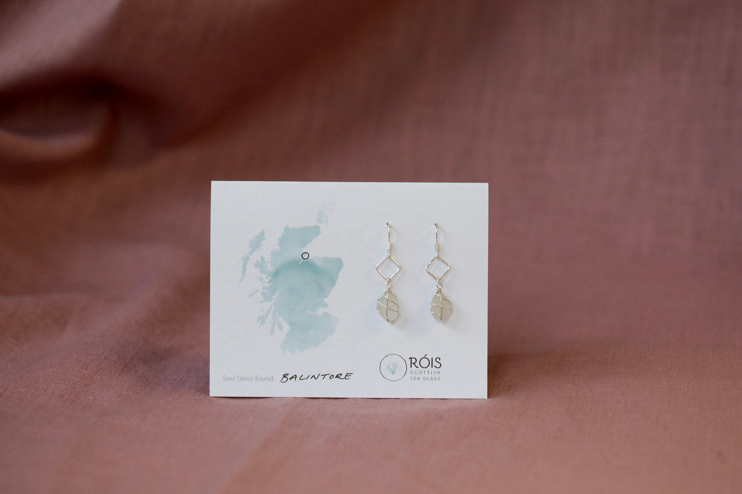 Xanthe Earrings in Silver & White