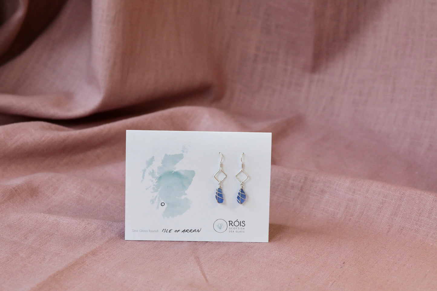 Xanthe Earrings in Silver & Cornflower Blue