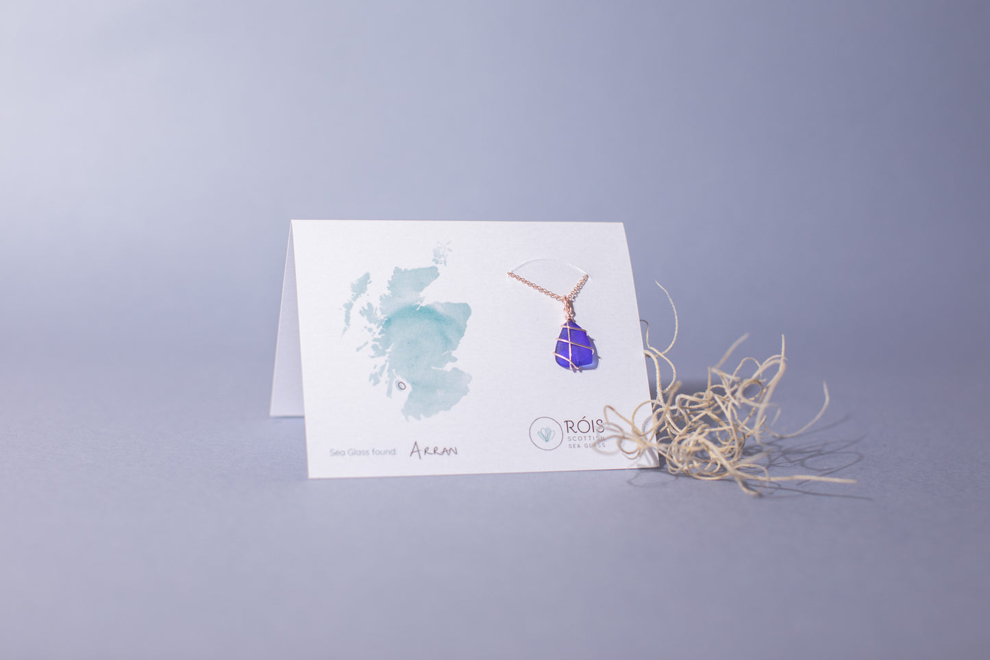 Classic Rose Gold Necklace - Cobalt Blue