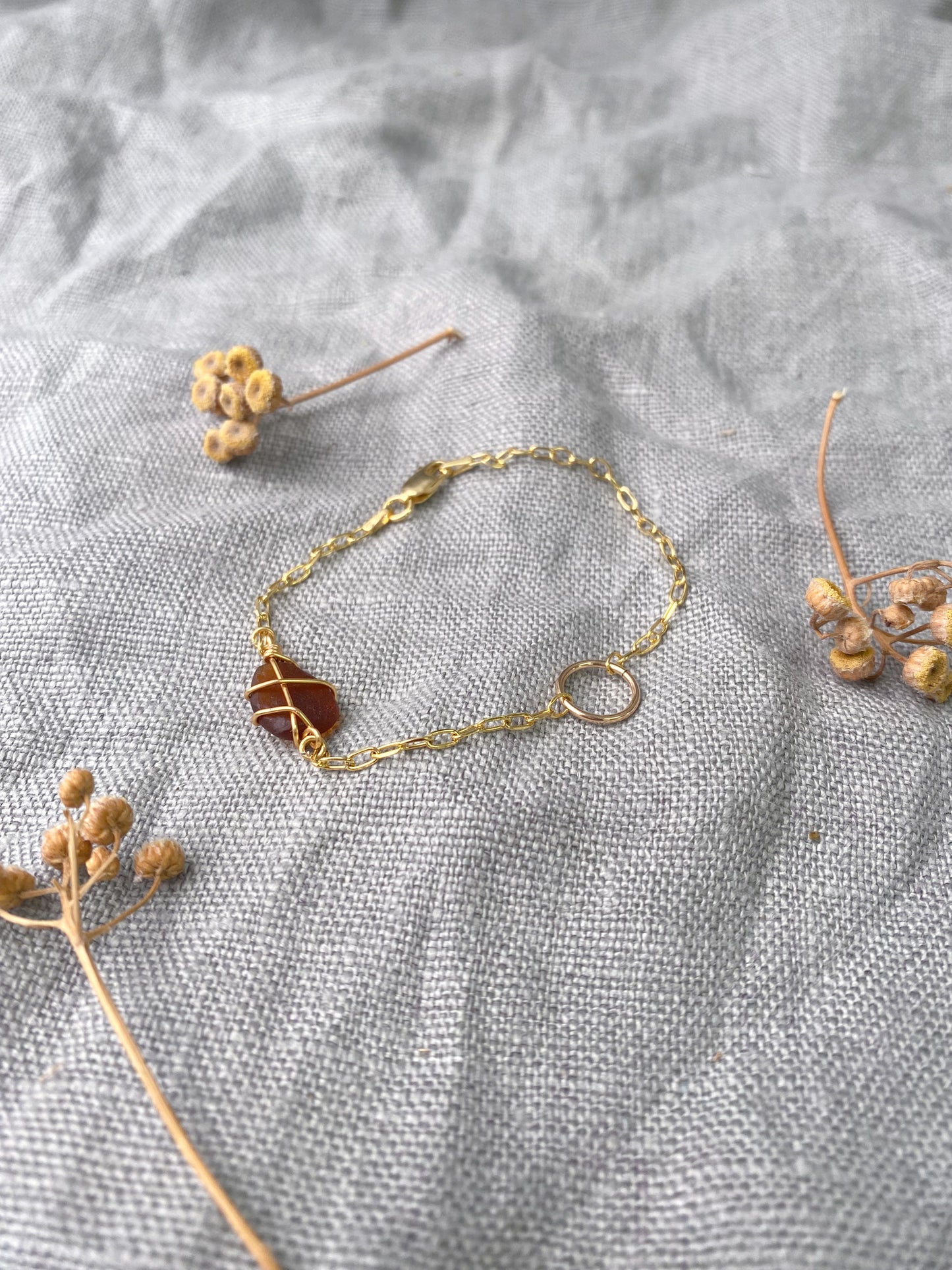 Eilidh Bracelet in Gold & Amber