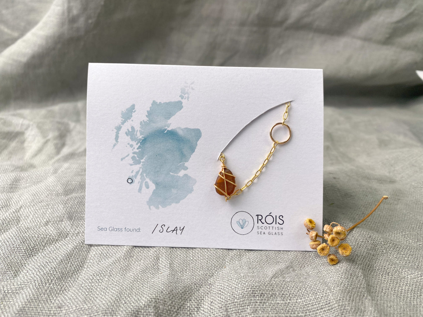 Eilidh Bracelet in Gold & Amber