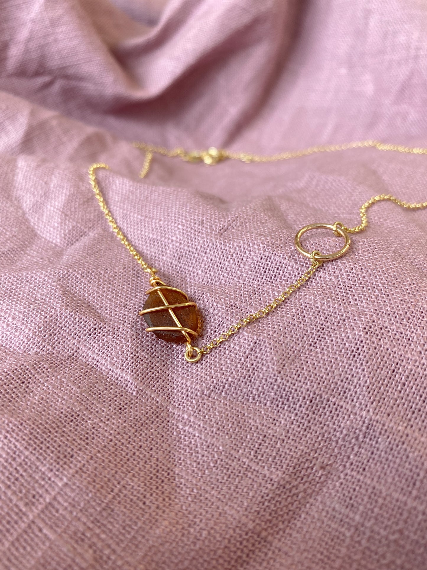 Eilidh Necklace in Gold & Amber