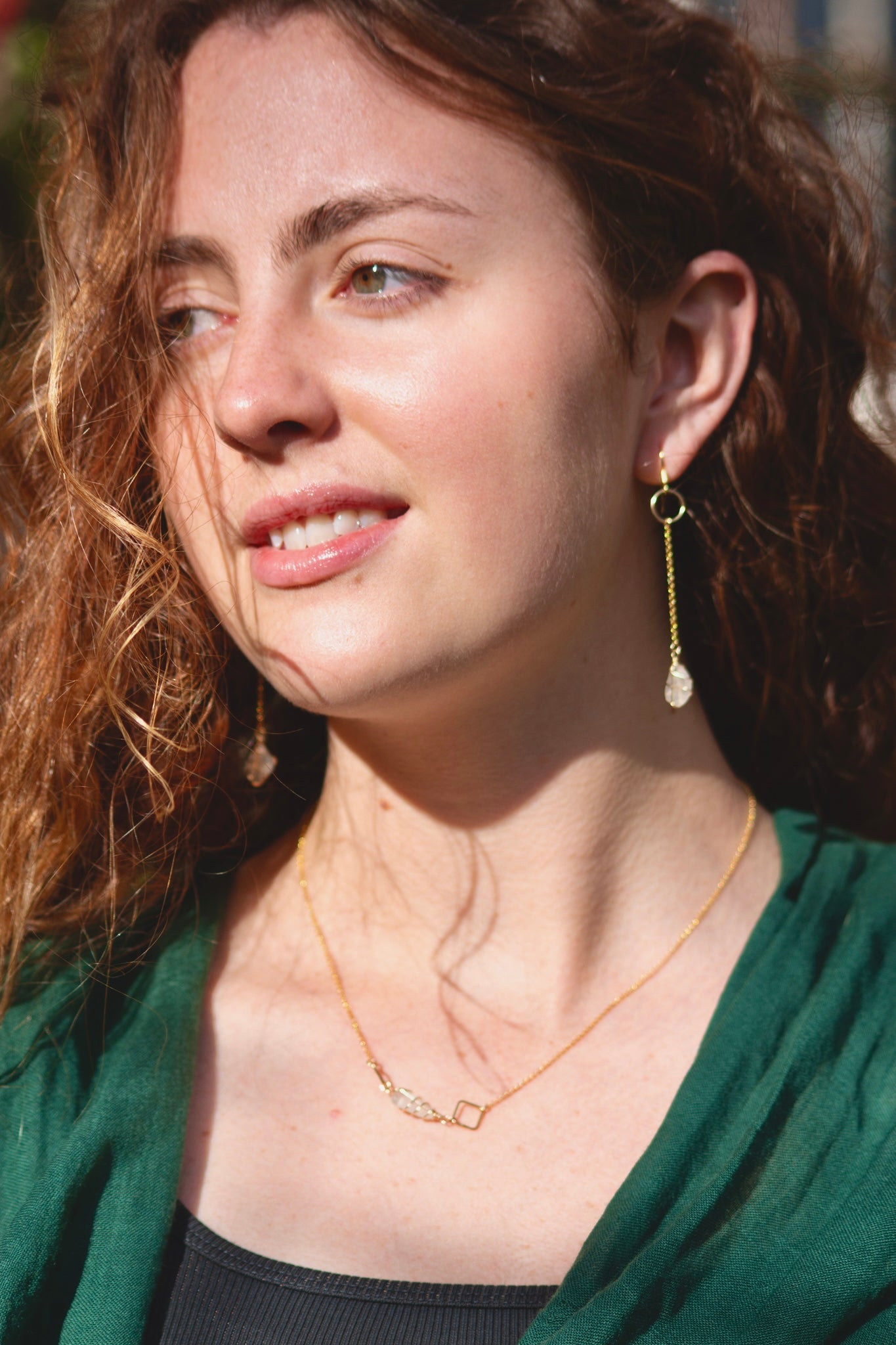 Xanthe Necklace in Gold Vermeil & White