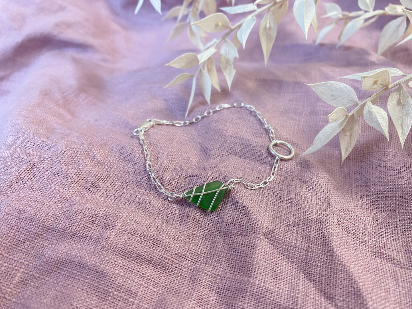 Eilidh Bracelet in Silver & Bright Green