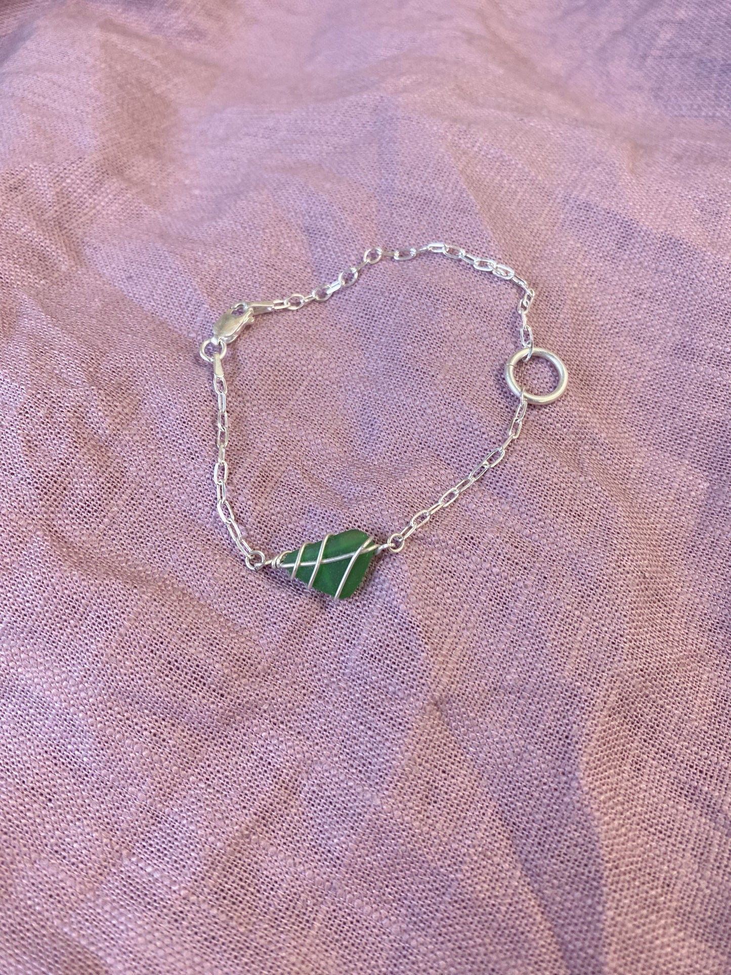 Eilidh Bracelet in Silver & Bright Green