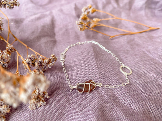 Eilidh Bracelet in Silver & Amber