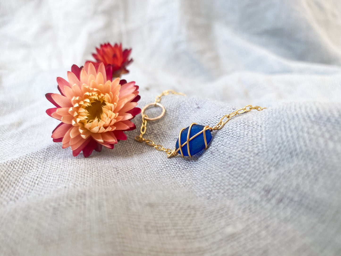 Eilidh Bracelet in Gold & Cobalt Blue