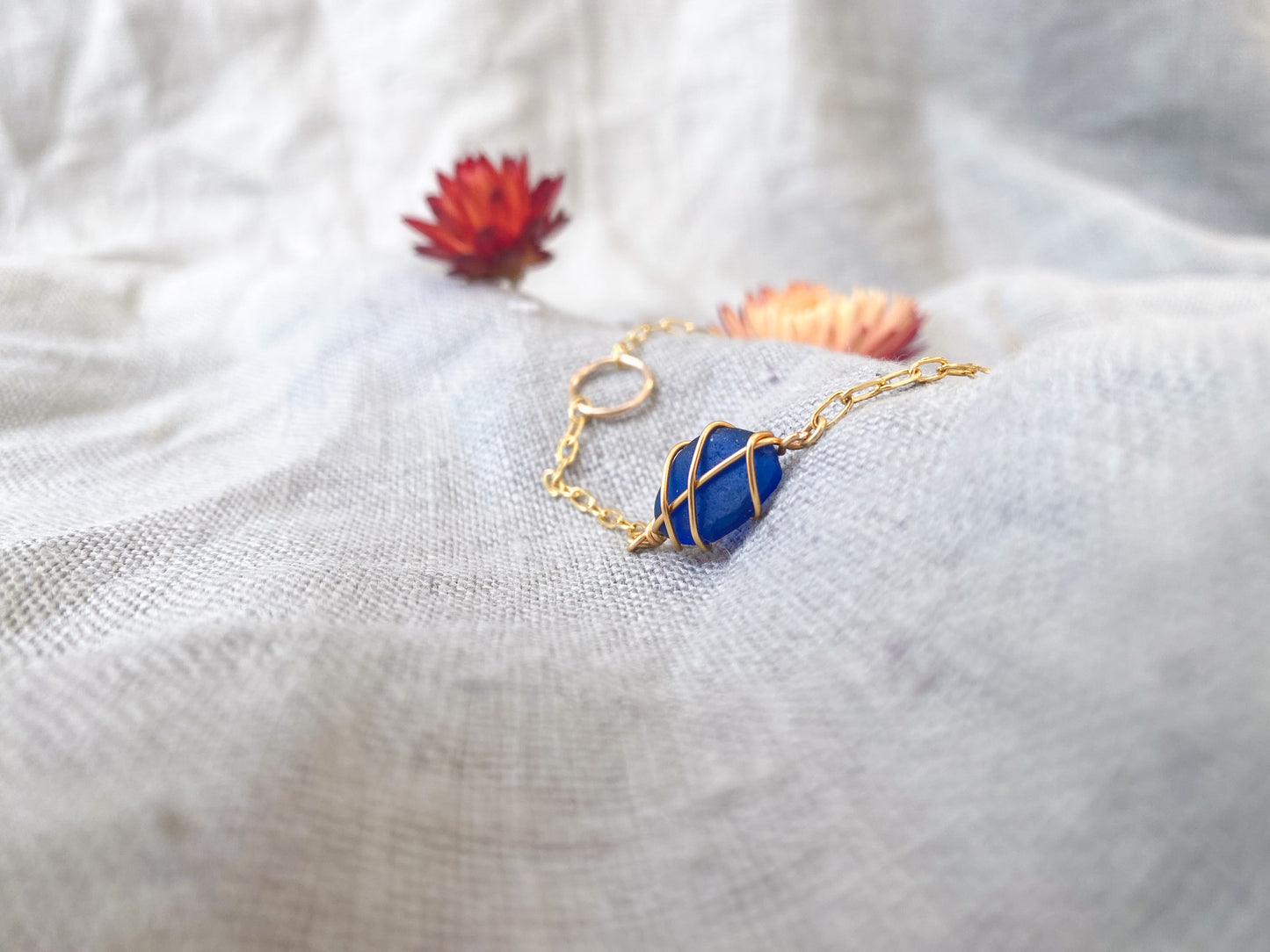 Eilidh Bracelet in Gold & Cobalt Blue