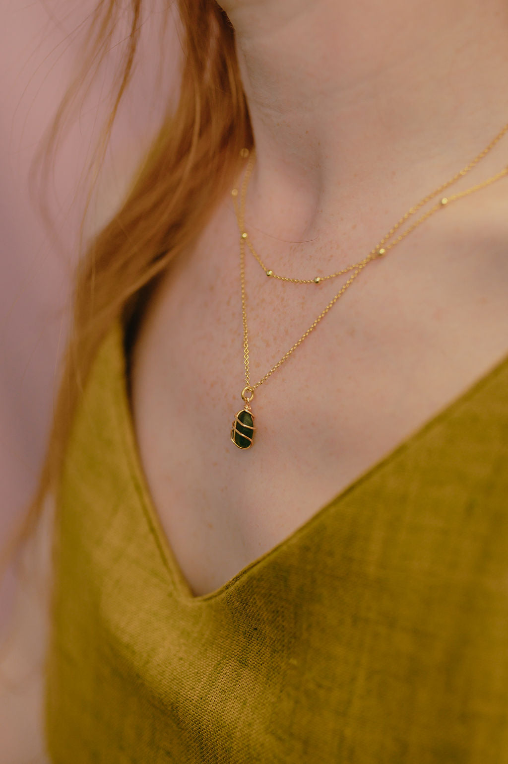 Eleanor Double in Gold & Dark Green
