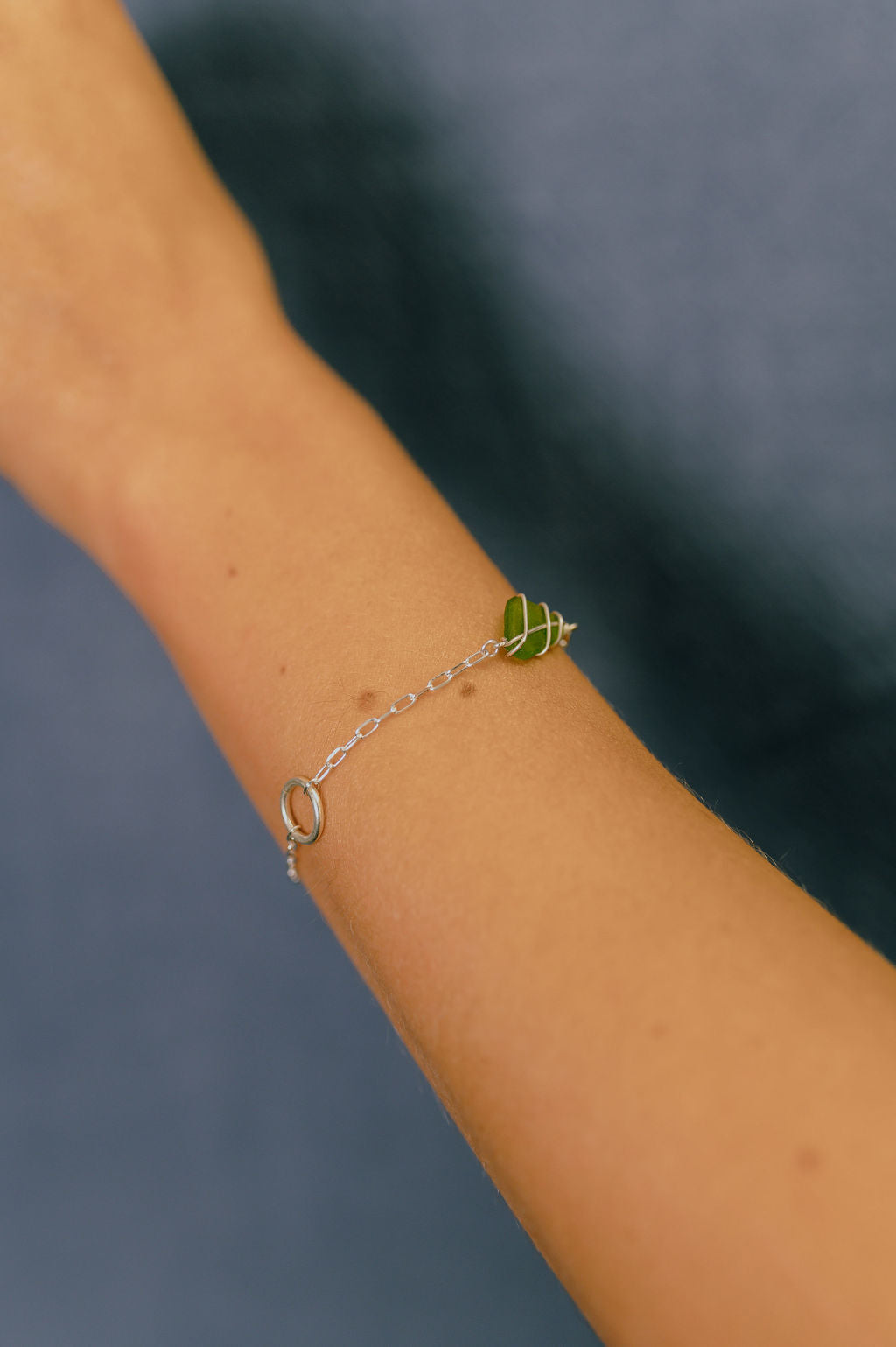 Eilidh Bracelet in Silver & Bright Green