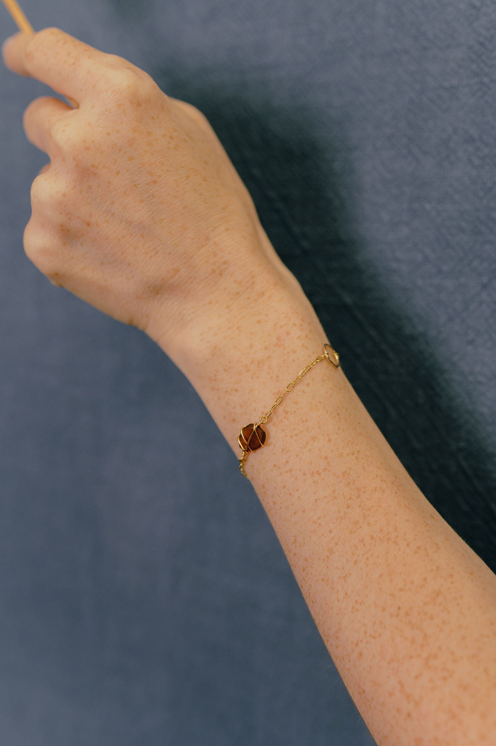 Eilidh Bracelet in Gold & Amber