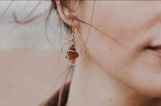 Jennie Hoops in Gold & Amber