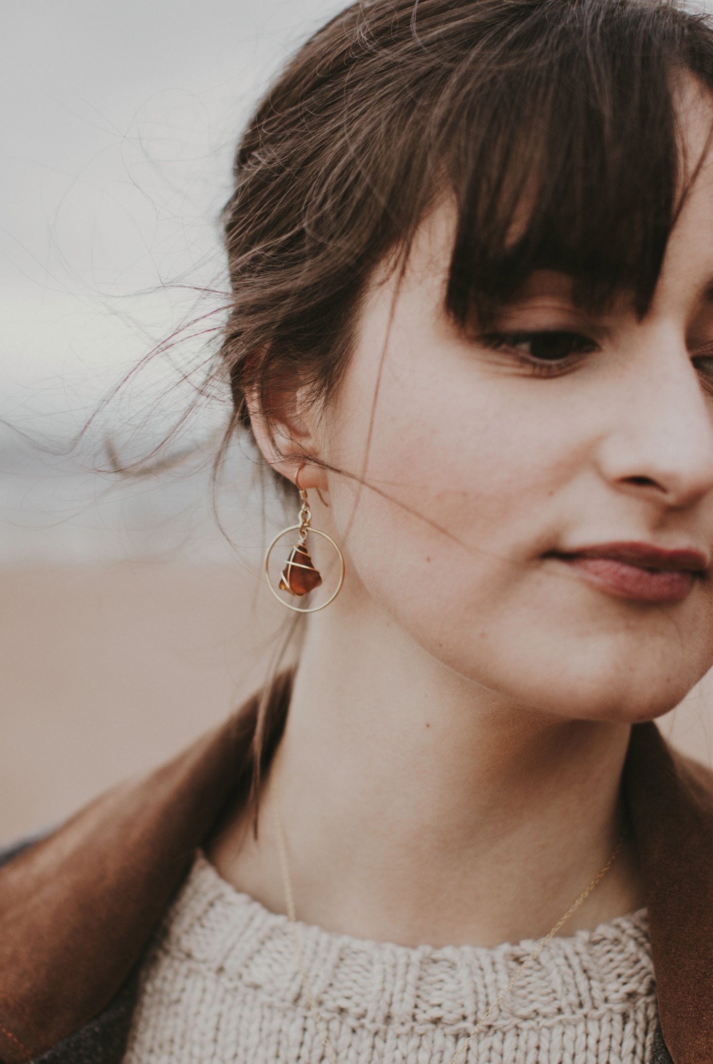 Jennie Hoops in Gold & Amber