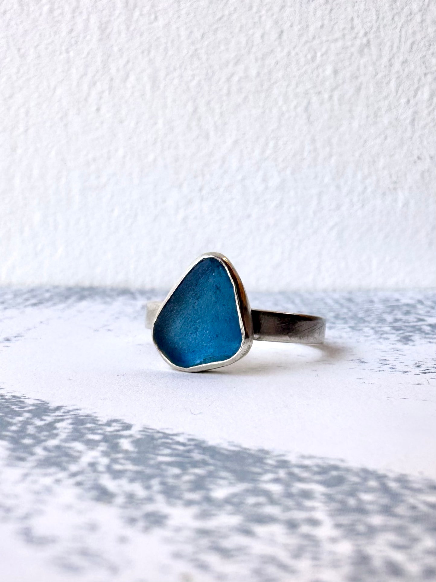 SKYE Denim blue & silver ring - size P