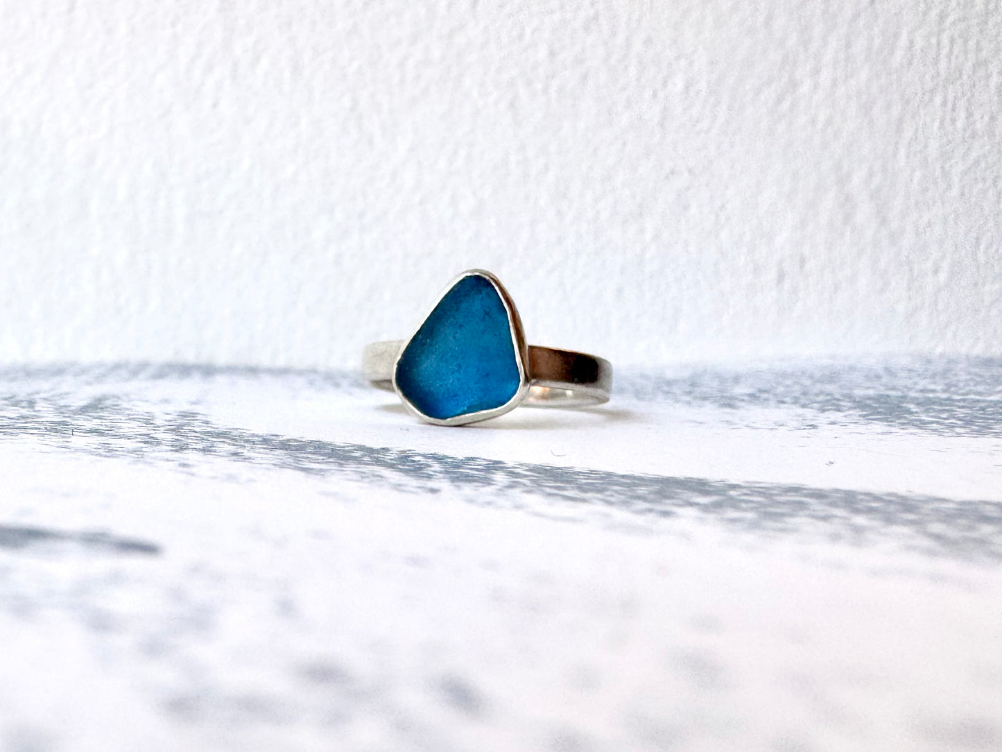 SKYE Denim blue & silver ring - size P