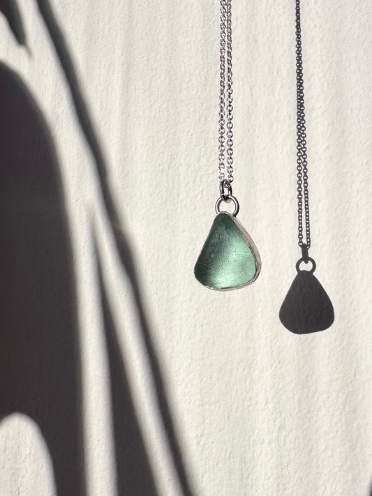 The Signet Necklace - Skye in light blue