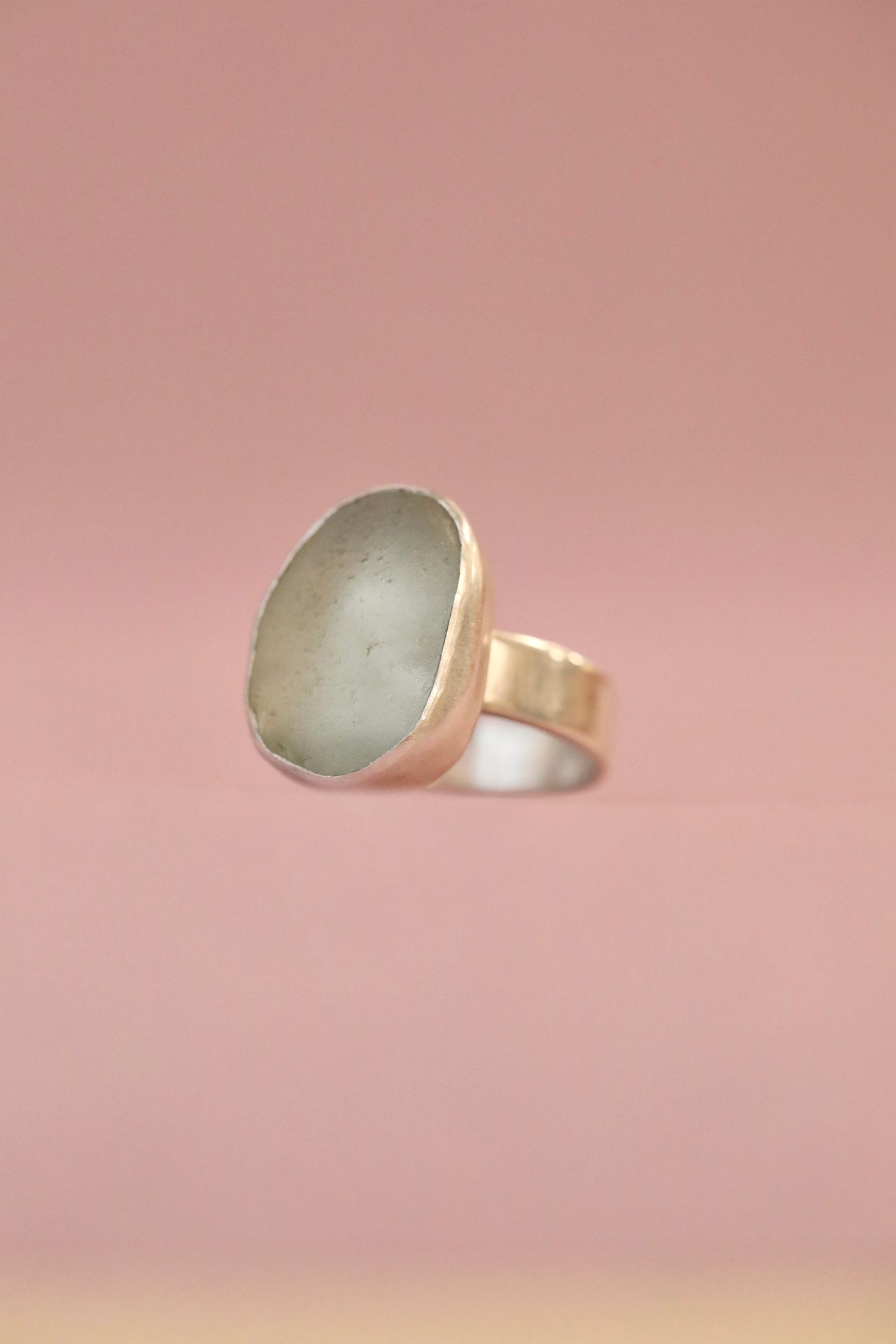 IONA Pale blue & silver ring - Size P