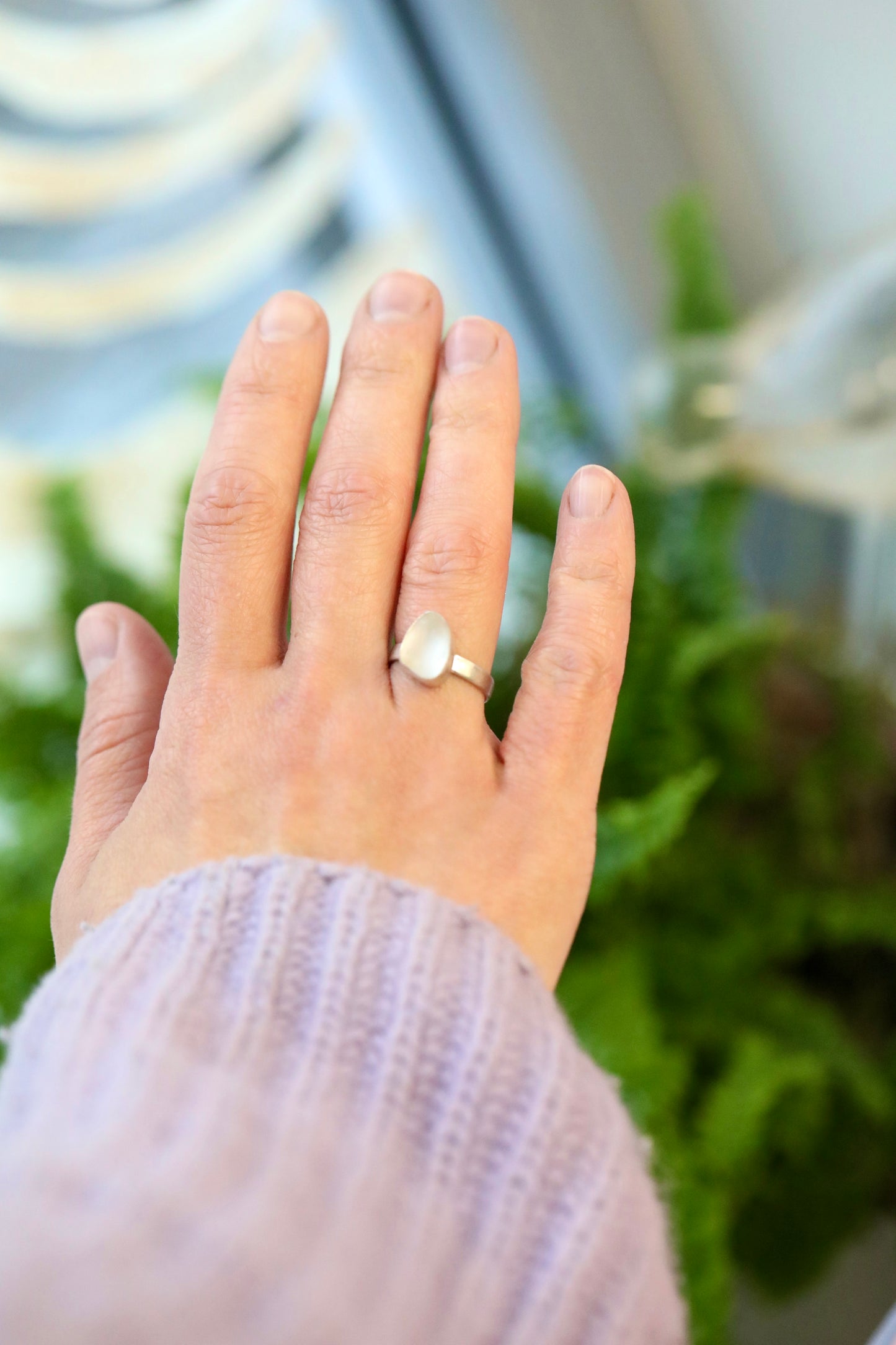 MULL White & silver ring - K 1/2