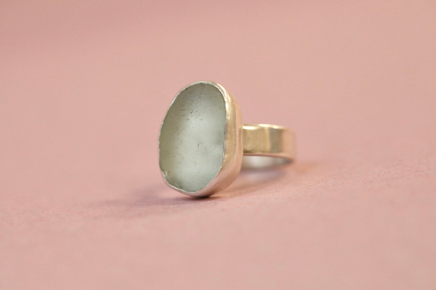 IONA Pale blue & silver ring - Size P