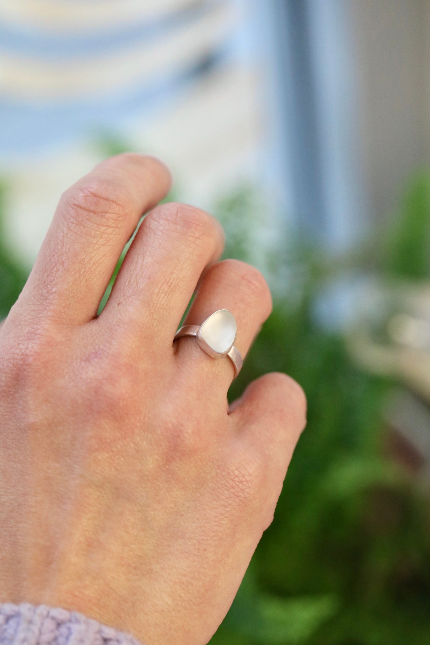 MULL White & silver ring - K 1/2