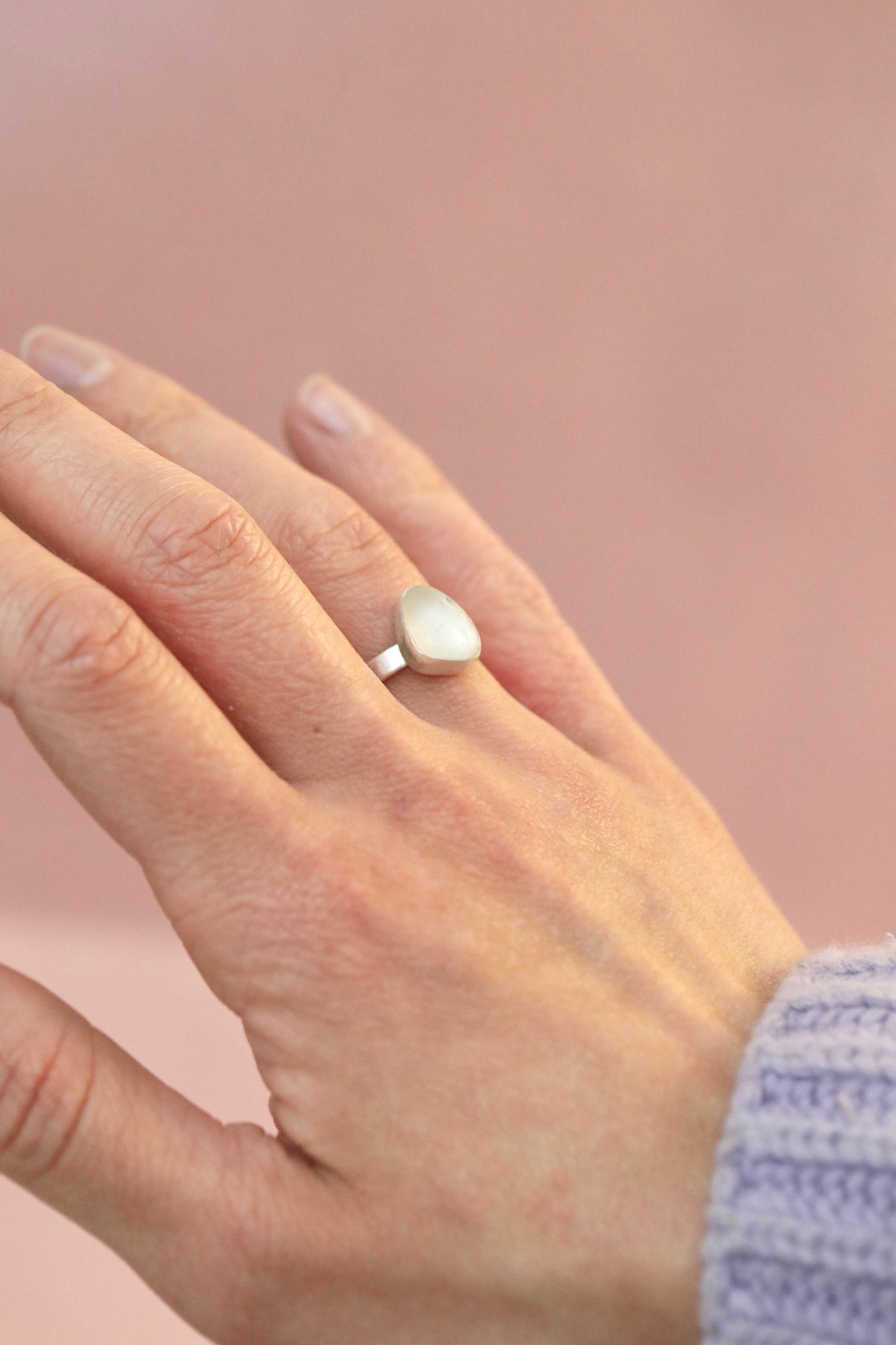 MULL White & silver ring - K 1/2