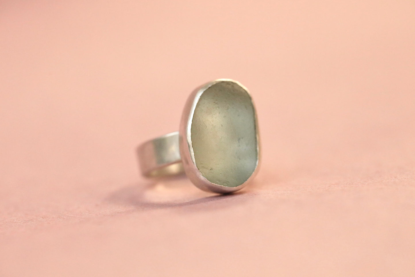 IONA Pale blue & silver ring - Size P