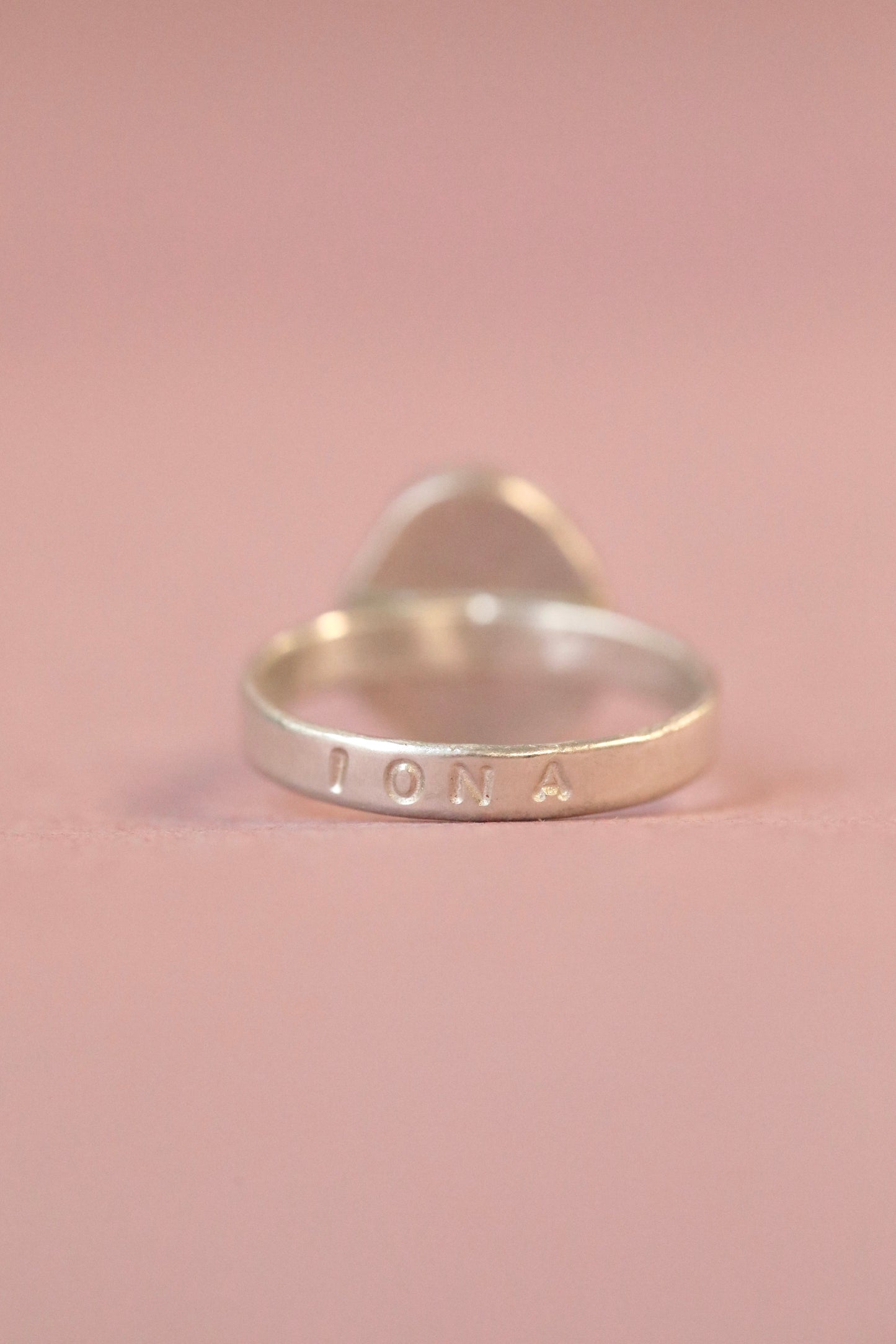 IONA Dark green & silver ring - Size M 1/2